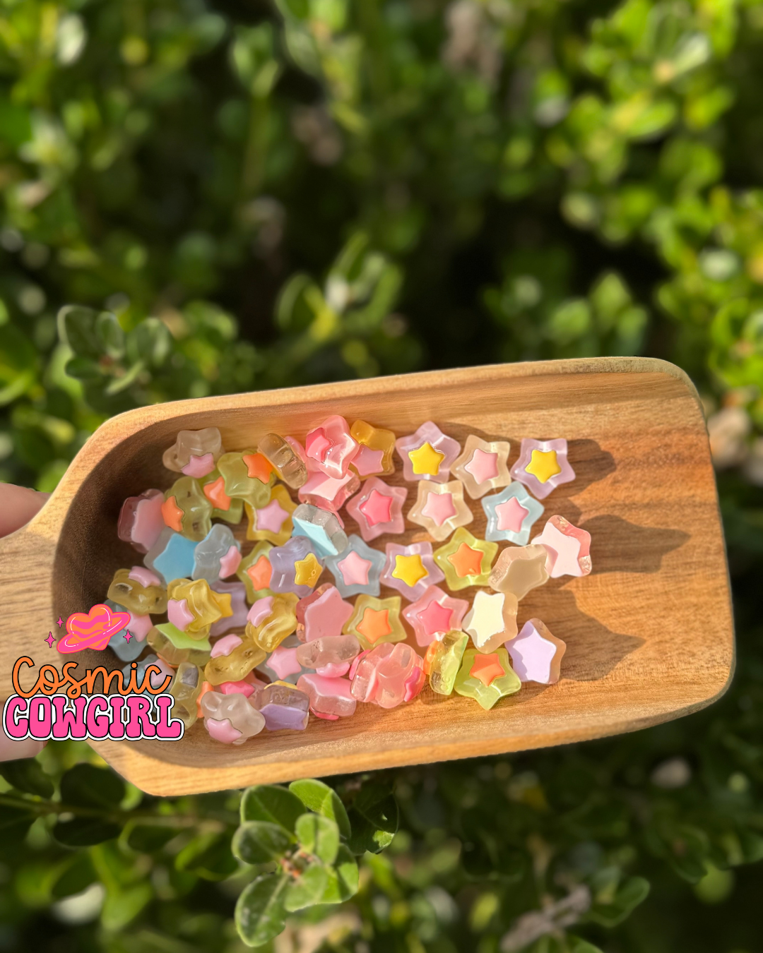 Two Toned Transparent Stars - Charms