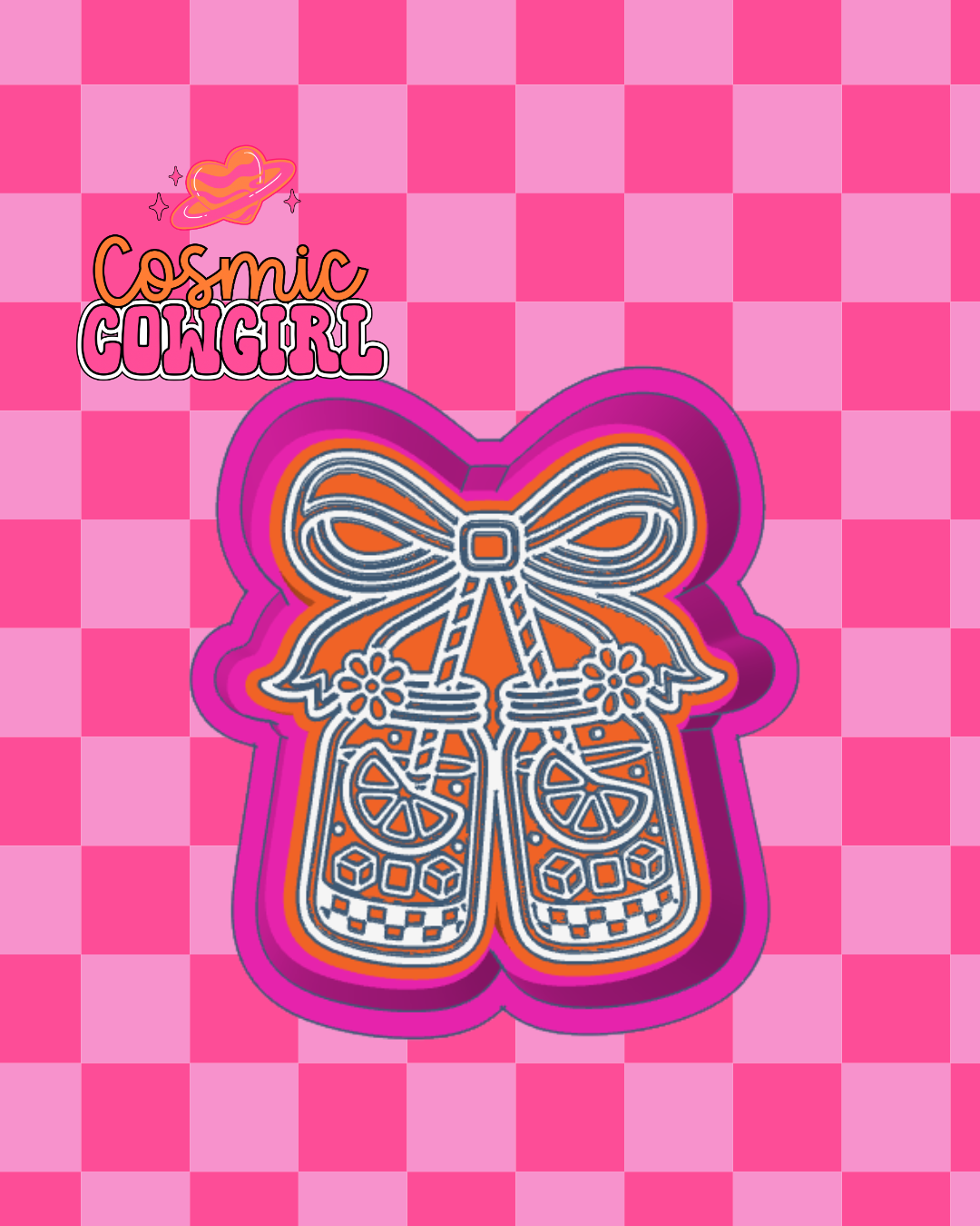 Lemonade Cherry Bow Jars - Silicone Mold