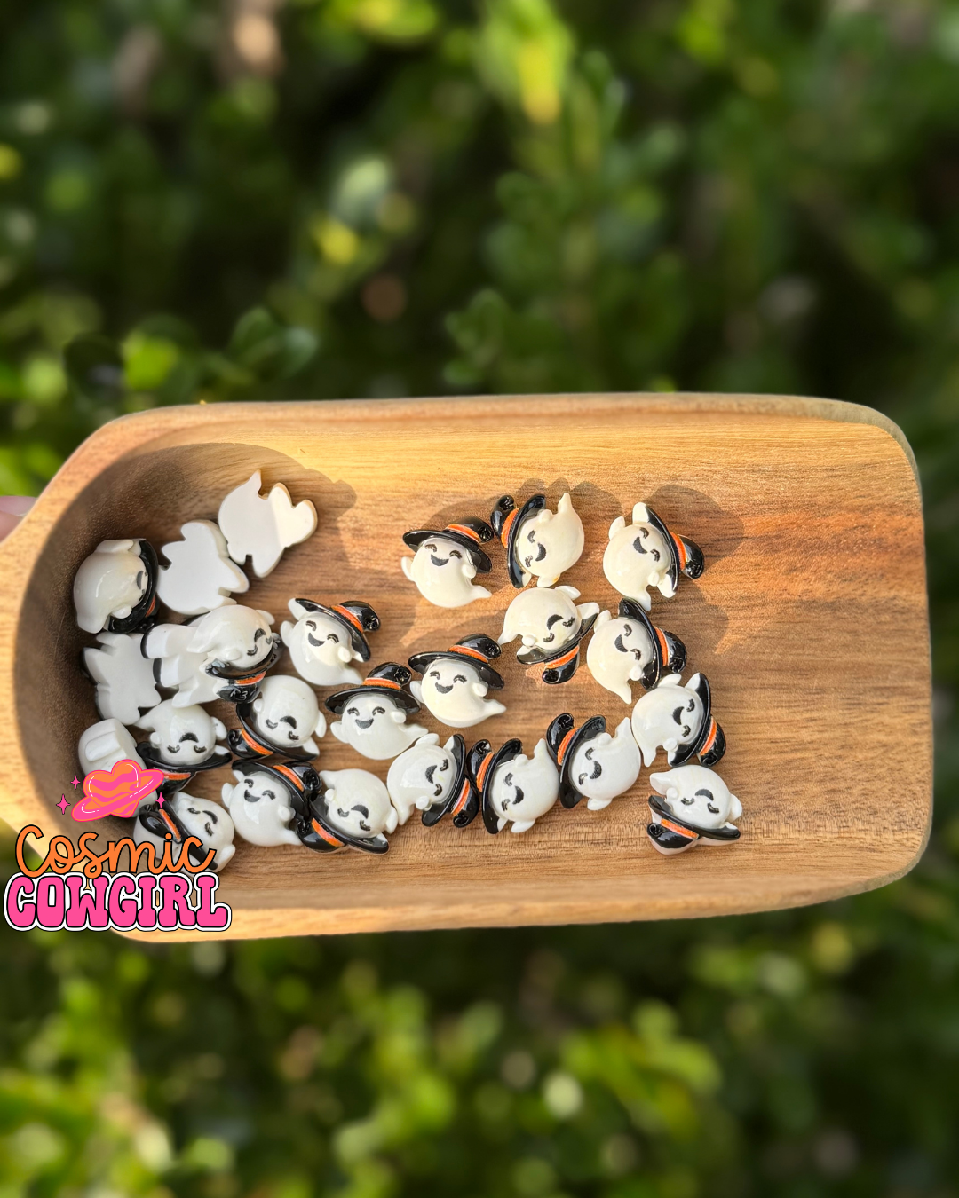 White Ghost Witch Hat - Charms