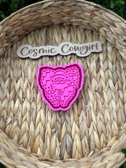 Santa Xmas Bow - Silicone Mold Only