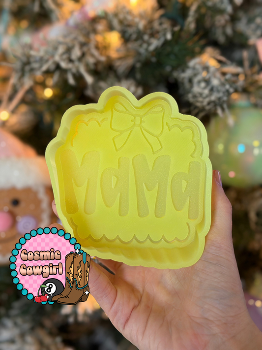 Mama With Bow Frame - Silicone Mold ONLY