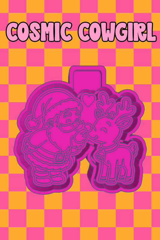 Santa + Reindeer Boop - Silicone Mold