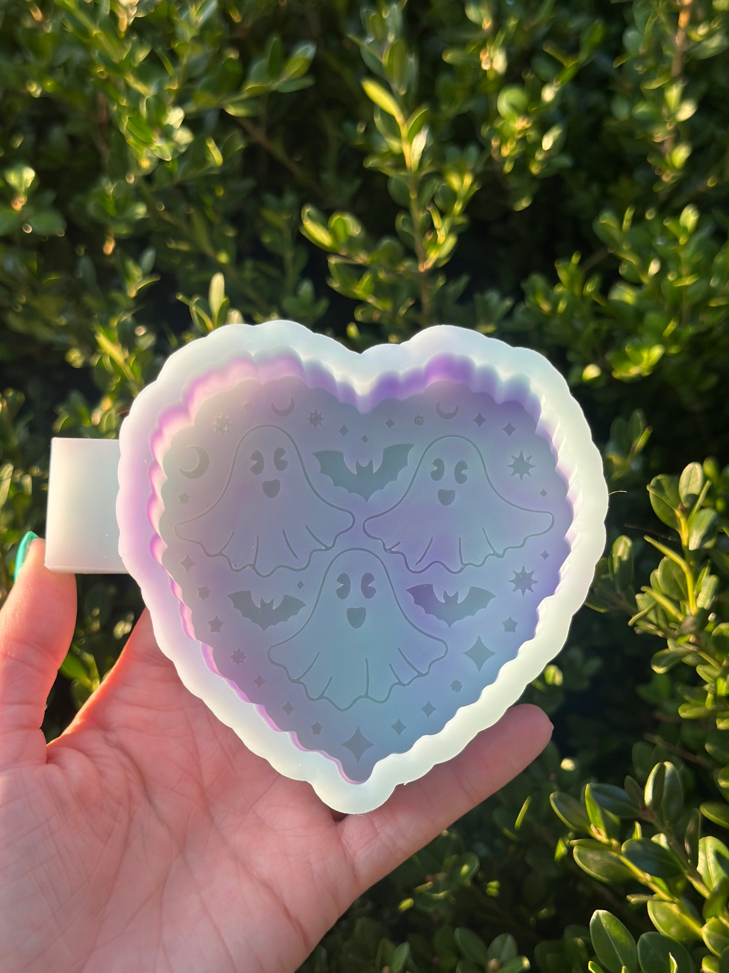 Ghost + Bats Heart - Silicone Mold Only