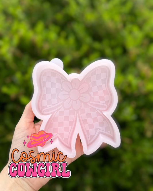 Daisy Checkered Bow - Silicone Mold
