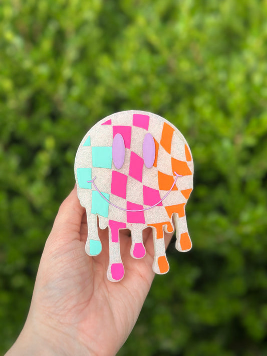 Checkered Drip Smiley - Custom