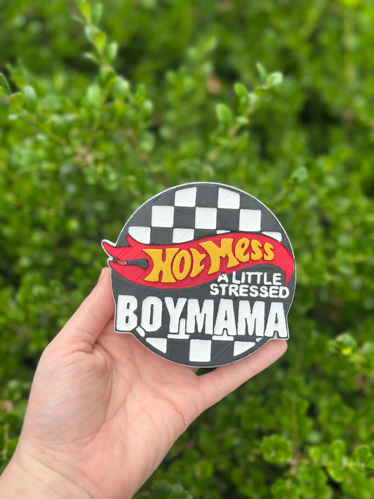Hot Mess A Little Stressed Boy Mama - Custom