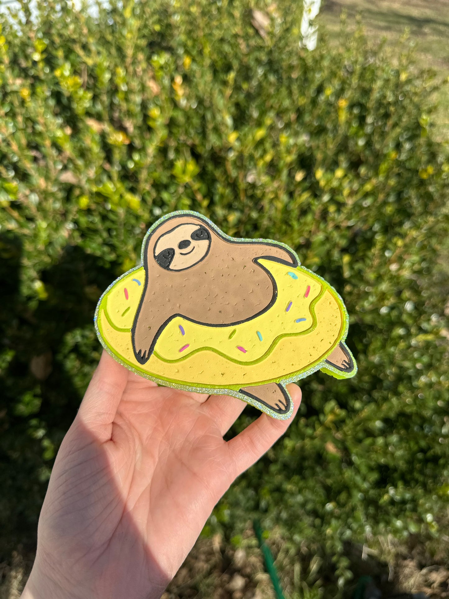 Sloth On A Donut - Freshie