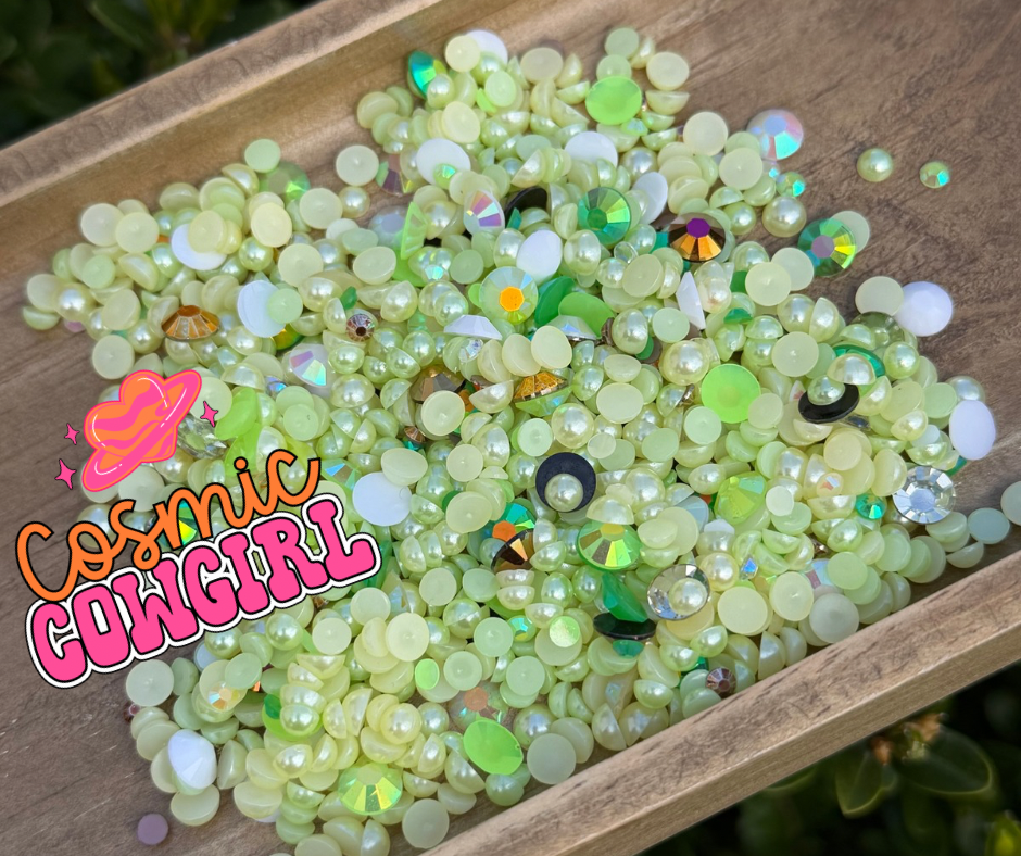 Tiana - Custom Pearl + Rhinestone Mix