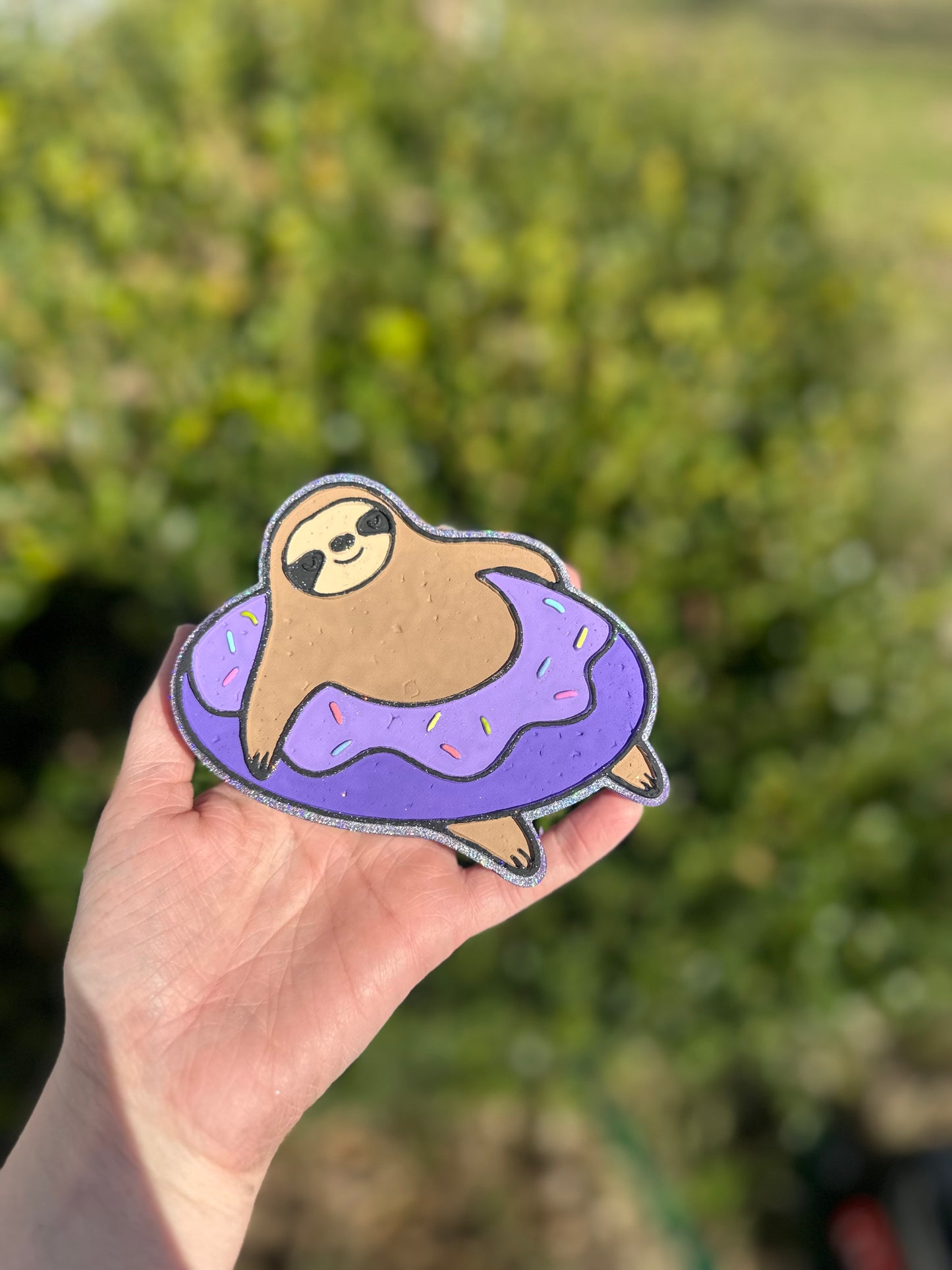 Sloth On A Donut - Freshie