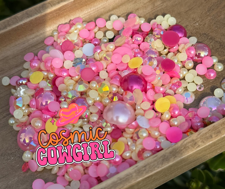 Aurora - Custom Pearl + Rhinestone Mix