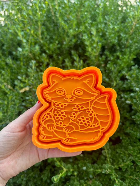 Raccoon With Sweater - Silicone Mold Only
