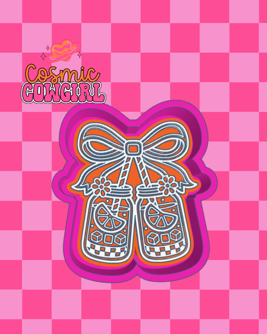 Lemonade Cherry Bow Jars - Silicone Mold