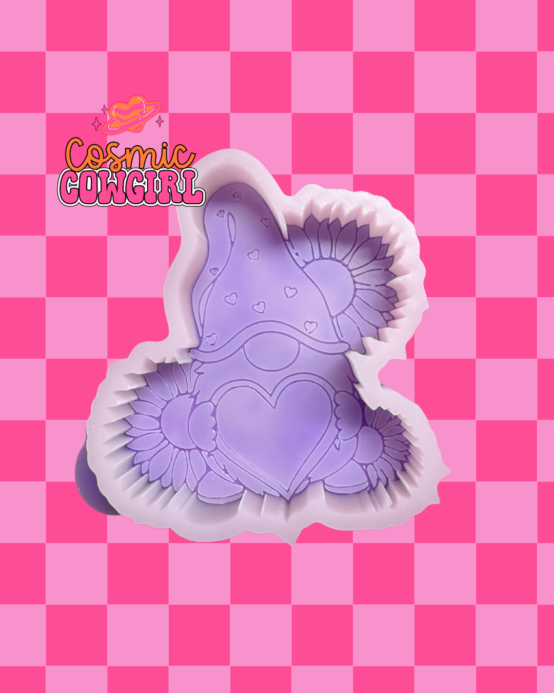 Sunflower + Heart Gnome - Silicone Mold Only