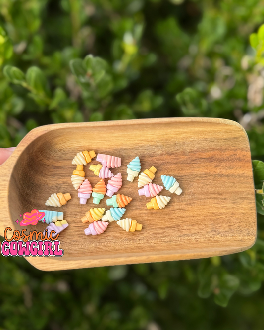 Multicolor Ice Cream Cones - Charms