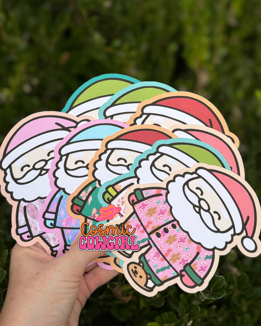 Santa Pajamas Cardstock